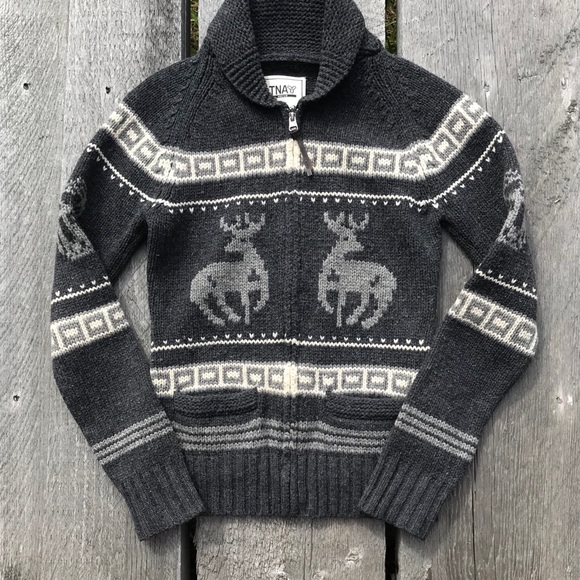 TNA Aritzia Sea To Sky Cowichan Sweater Full ZIP